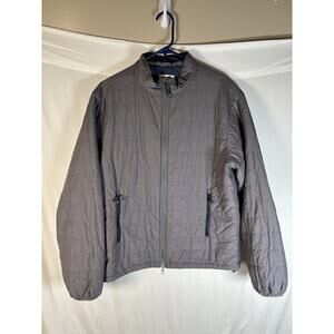 Peter Millar Quilted Jacket Mens M Gray Lightweight Zip Coat Golf Streetwear